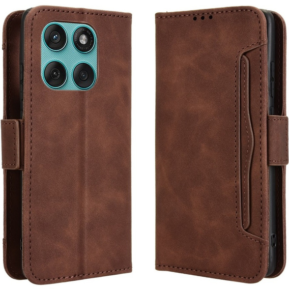 Klapkové puzdro pre Motorola Edge 60 / 60 Fusion, Card Slot, hnedé
