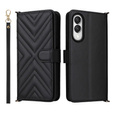 Puzdro s chlopňou pre Samsung Galaxy S25 Edge, Crossbody Leather Wallet, čierne