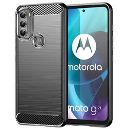 Obal na mobil pre Motorola Moto G71 5G, Carbon, čierne