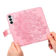 Klapkové puzdro pre Samsung Galaxy M15 5G, Mandala, ružové