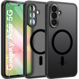 Puzdro pre Samsung Galaxy A56, pre MagSafe, ERBORD Matt Case, čierny + sklo na displej