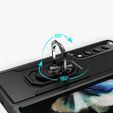 Pancierované obal na mobil pre do Samsung Galaxy Z Fold 4 5G, Nox Case Ring, čierne