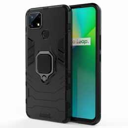 Obal na mobil pre Realme 7i, Kickstand Ring, čierne