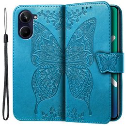 Klapkové puzdro pre Oppo A17, Butterfly, modré