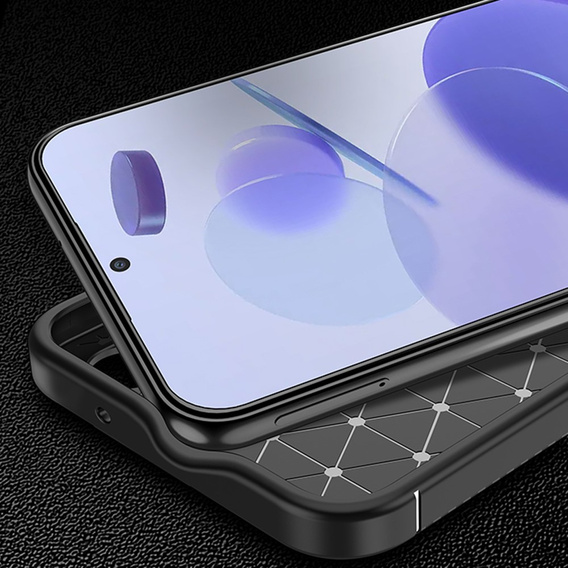 Obal na mobil pre Poco F5 5G, Carbon Gel, čierne
