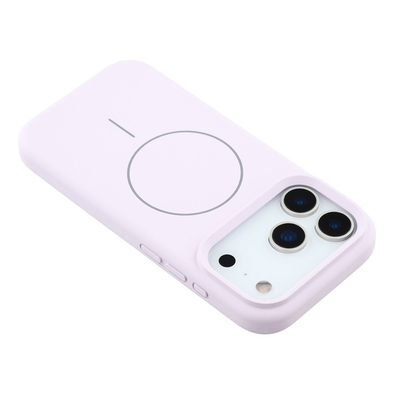 Silikónové puzdro pre iPhone 17 Pro Max, pre MagSafe, proti nárazom, fialové