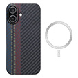 Puzdro pre iPhone 16, Aramid Fiber MagSafe, čierne