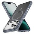 Matné puzdro pre iPhone 17 Pro Max, pancierované, pre MagSafe, dymové so sivými stranami