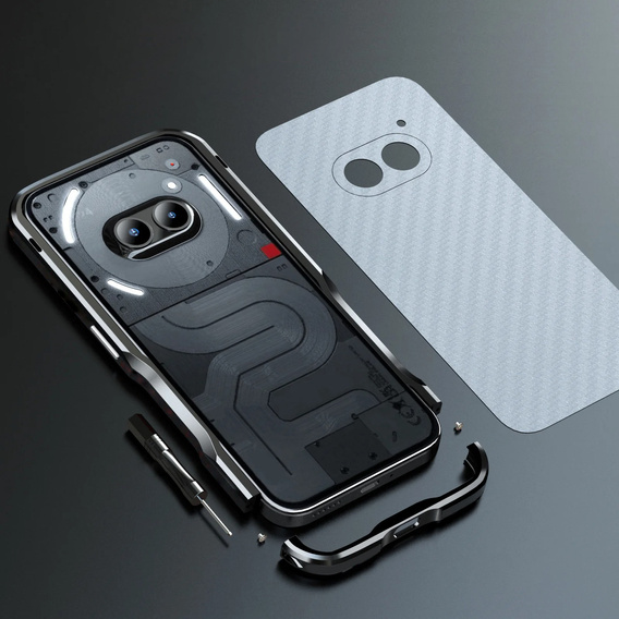 Puzdro LUPHIE pre Nothing Phone 2a / 2a Plus, Armor Bumper, čierne