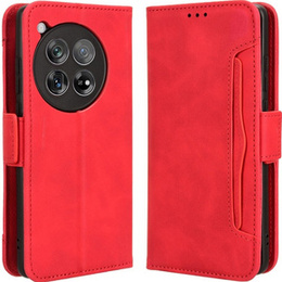 Klapkové puzdro pre OnePlus 12 5G, Card Slot, červené