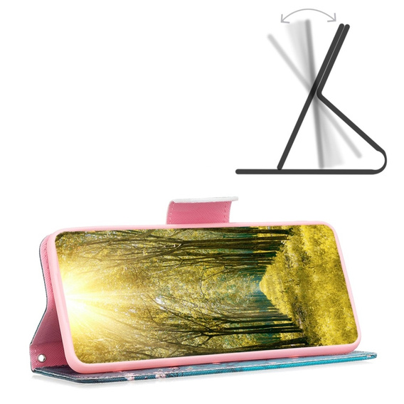 Klapkové puzdro pre Motorola Moto G53 5G / G23 / G13, Wallet, Sakura, modré