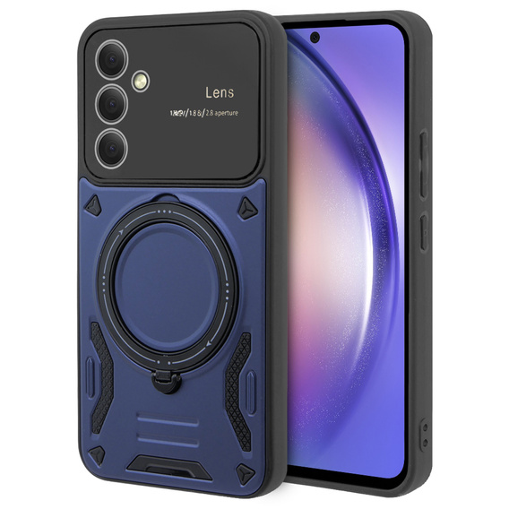 Pancierované puzdro pre Samsung Galaxy A54 5G, CamShield MagSafe, modré