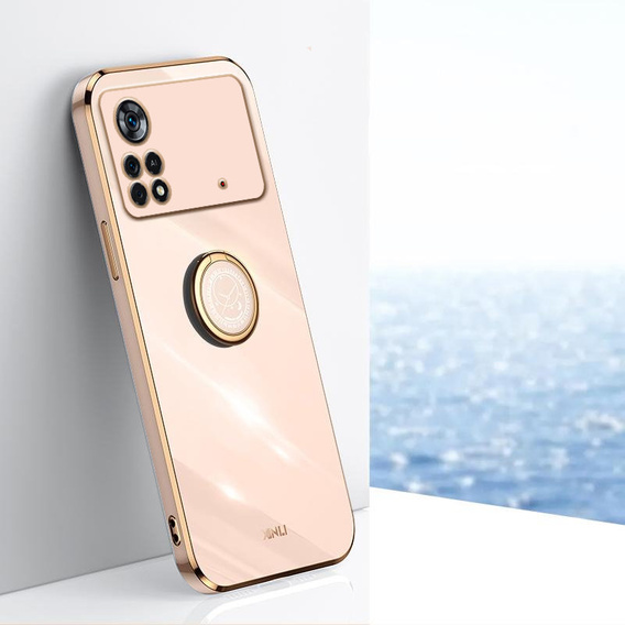 Obal na mobil pre Xiaomi Poco M4 Pro 4G, Electro Ring, ružové