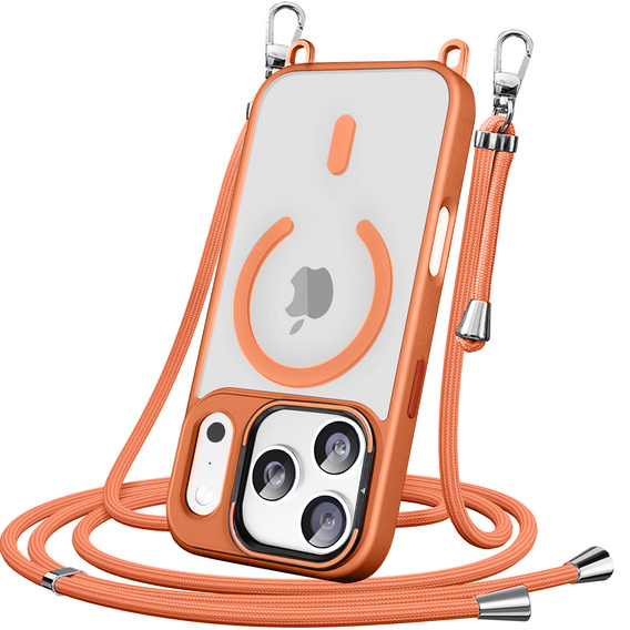 Puzdro s podstavcom a odnímateľnou šnúrkou, pre MagSafe pre iPhone 17 Pro Max