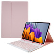 Puzdro + klávesnica Samsung Galaxy Tab S7 T870/T875 / S8, Pen Slot, ružové rose gold