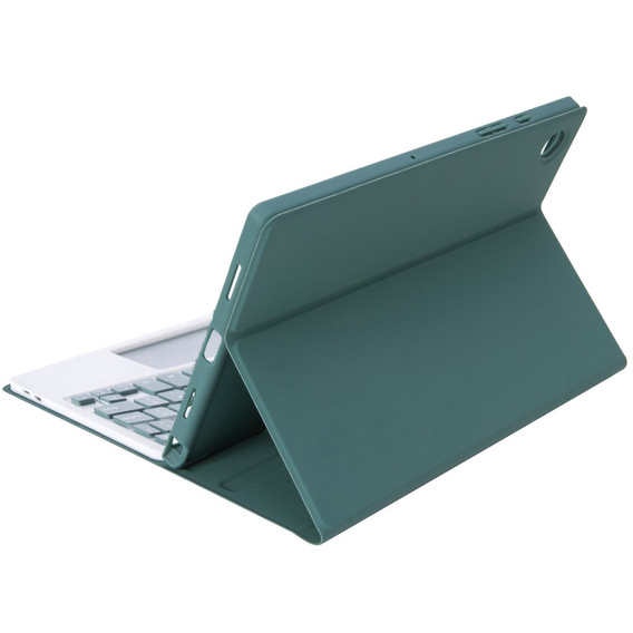 Puzdro + klávesnica Samsung Galaxy Tab A8 10.5 X200 / X205, Touchpad, tmavozelené