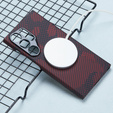 Puzdro pre Samsung Galaxy S24 Ultra, Aramid Fiber MagSafe, červené
