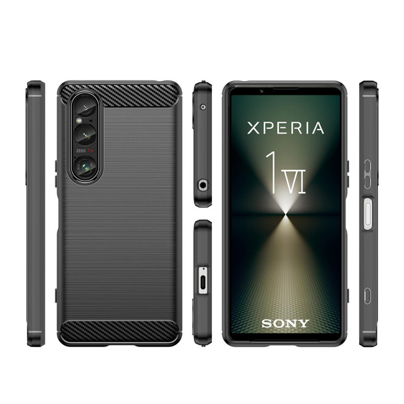Obal na mobil pre Sony Xperia 1 VI, Carbon, čierne