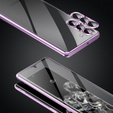 Puzdro pre Samsung Galaxy S23, Magnetic Dual Glass, fialové