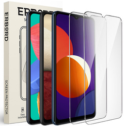 2x tvrdené sklo pre Samsung Galaxy M33/A12/M12, ERBORD 9H Hard Glass na displeji