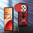 Obal na mobil pre Oppo Reno 12FS / 12F, CamShield Slide, červené