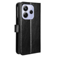 Klapkové puzdro pre Xiaomi Redmi Note 14 4G, Crazy Horse Wallet, čierne