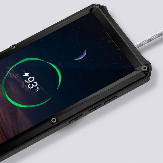 Obrnené puzdro pre Samsung Galaxy S25 Ultra, R-JUST, čierne