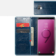 CASEME flipové puzdro pre Samsung Galaxy S9, Waxy Textured, modré