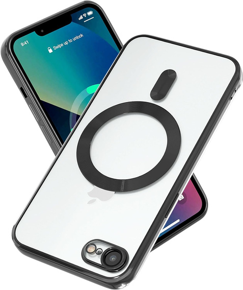 Puzdro pre iPhone 7 / 8, Electro MagSafe, čierne + sklo na displej