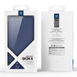 Puzdro Dux Ducis pre iPhone Air, Skin X Pro, s chlopňou, pre MagSafe, tmavomodré
