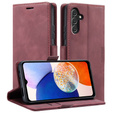 Puzdro pre Samsung Galaxy A14 4G/5G, ERBORD Vintage, peňaženka s chlopňou, červené