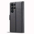 Klapkové puzdro pre Samsung Galaxy S23 Ultra, Carbon LC.IMEEKE, čierne