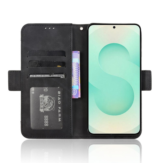 Klapkové puzdro pre Samsung Galaxy S25 Edge, Card Slot, čierne