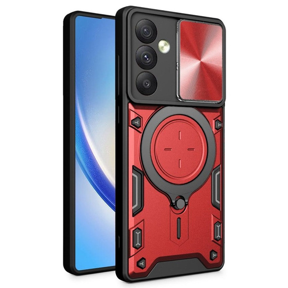 Pancierované puzdro pre Samsung Galaxy A54 5G, CamShield Slide, červené