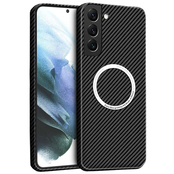 Obal na mobil pre Samsung Galaxy S21, Magsafe Slim Carbon, čierne