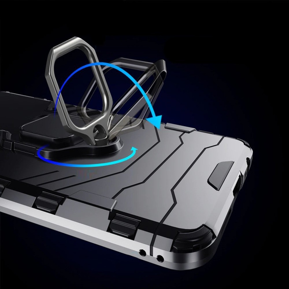 Obal na mobil pre Realme 8 / 8 Pro, Kickstand Ring, čierne