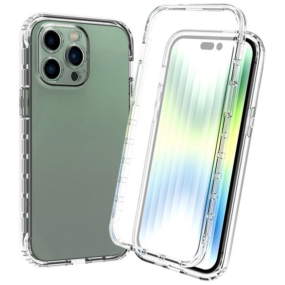 Puzdro pre iPhone 14 Pro Max, Shockproof, s fóliou, priehľadné