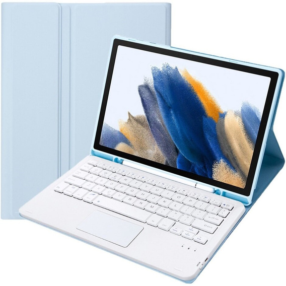 Puzdro + klávesnica Samsung Galaxy Tab A8 10.5 X200 / X205, Touchpad, modré