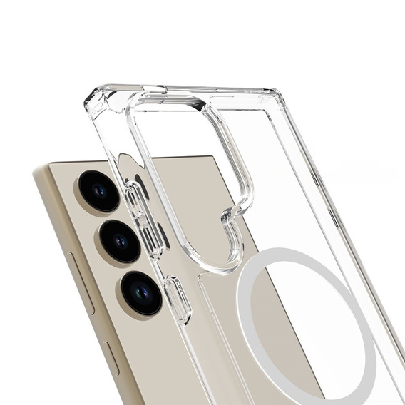 Puzdro pre telefón Samsung Galaxy S24 Ultra, Fusion Hybrid Case, pre MagSafe, priehľadné