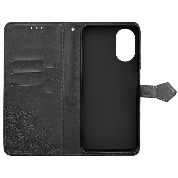 Klapkové puzdro pre Oppo A38 4G / Oppo A18 4G, Mandala, čierne