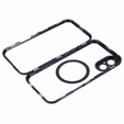 Magnetické puzdro Dual Glass MagSafe pre iPhone 16, čierne