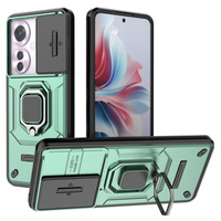 Puzdro pre Oppo Reno 11F 5G, KickStand Camera Lens, zelený