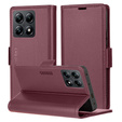 Puzdro pre Xiaomi 14T Pro, ERBORD Glossy Litchi, flipová peňaženka, červené