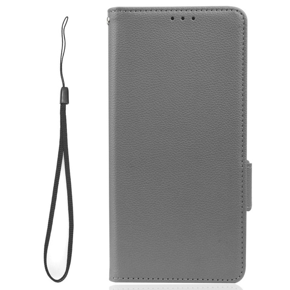 Klapkové puzdro pre Xiaomi Redmi Note 12 5G / POCO X5 5G, Wallet Litchi Magnet, sivé