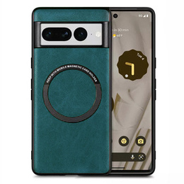 Obal na mobil pre Google Pixel 7 Pro 5G, Leather Hybrid MagSafe, zelený