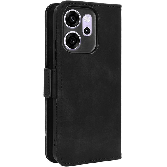 Puzdro s chlopňou pre Oppo Reno 14F, slot na kartu, peňaženka, čierne