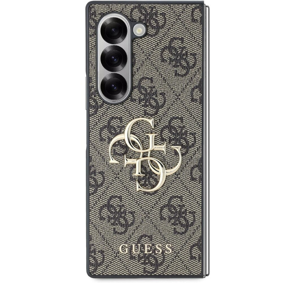 GUESS Obal na mobil pre Samsung Galaxy Z Fold6, 4G Big Metal Logo, hnedé