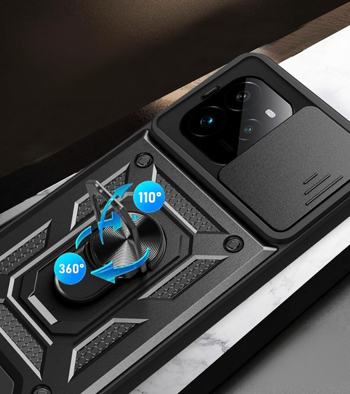 Obal na mobil pre Realme GT 7 Pro, CamShield Slide, čierne