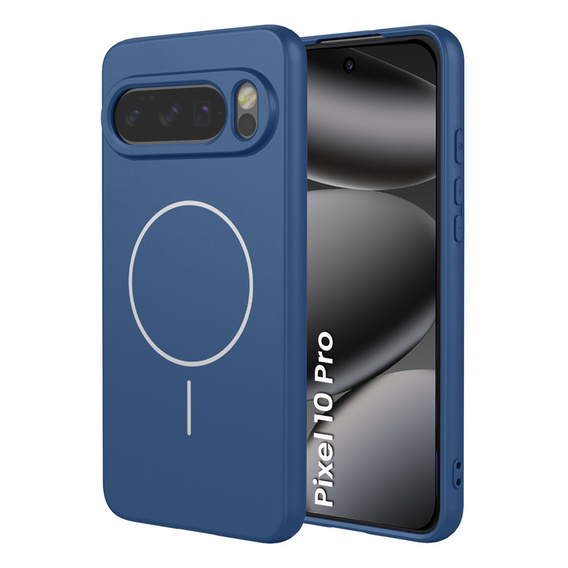 Silikónové puzdro pre Google Pixel 10 / 10 Pro, pre MagSafe, modré