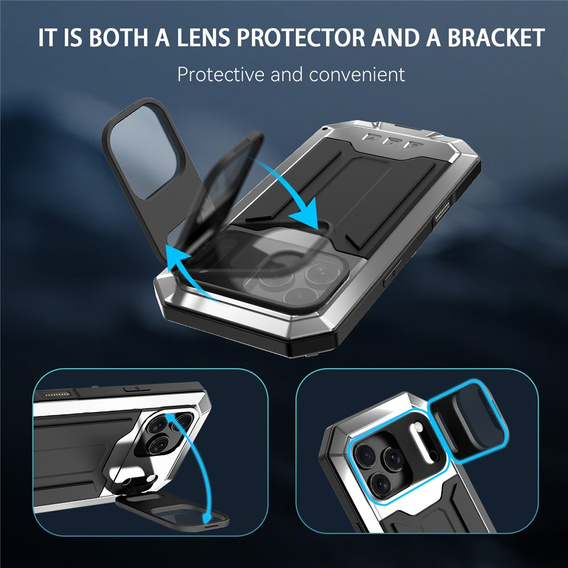 Puzdro R-JUST s ochranným sklom a stojanom pre iPhone 17 Pro Max